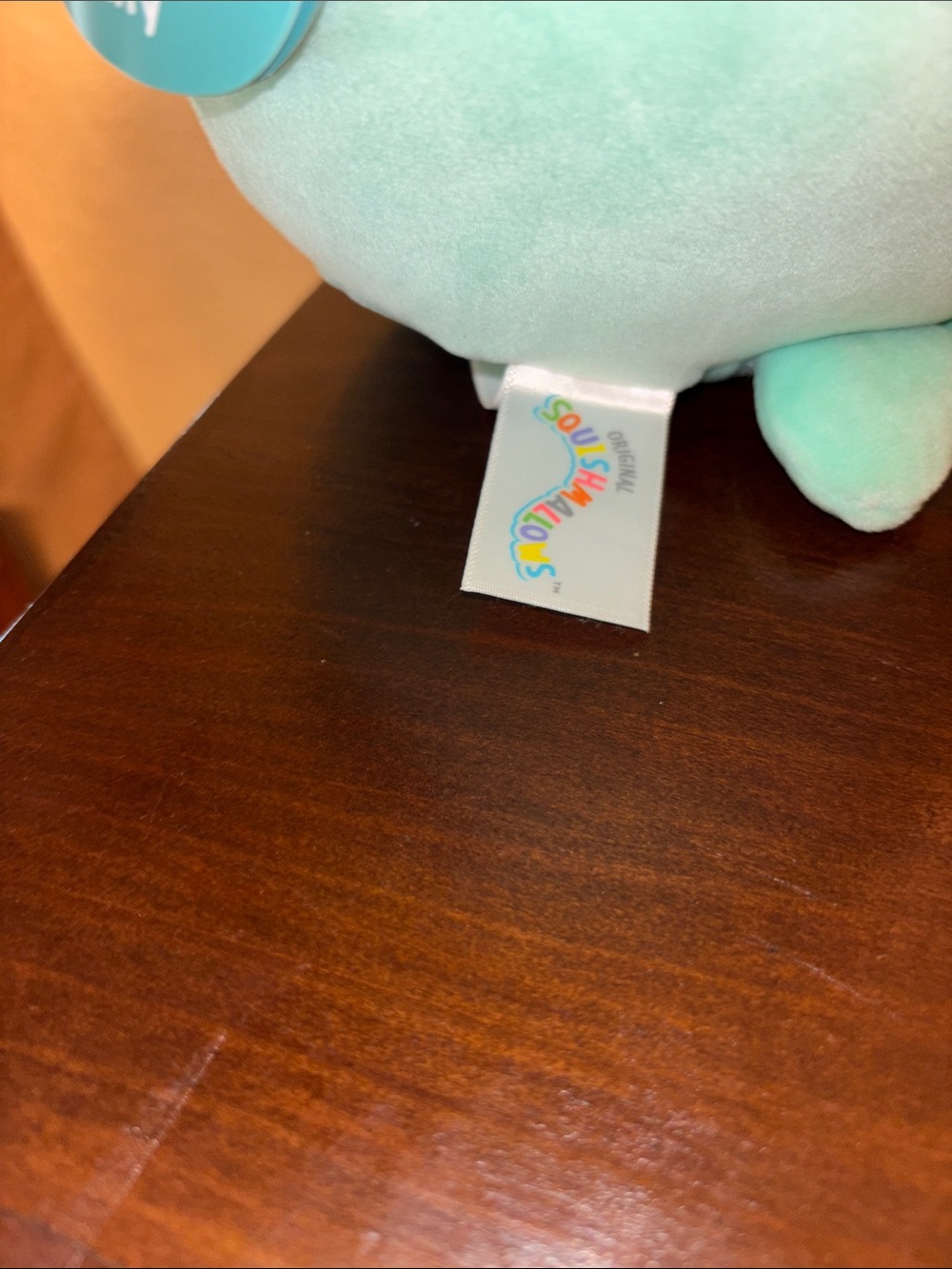 Squishmallows Perry Blue Plush with Red Surfboard and Black Sunglasses - Picture 9 of 10